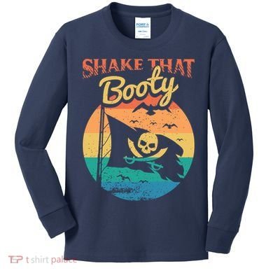 Funny Pirate Freebooter Buccaneer Caribbean Adventure Kids Long Sleeve Shirt
