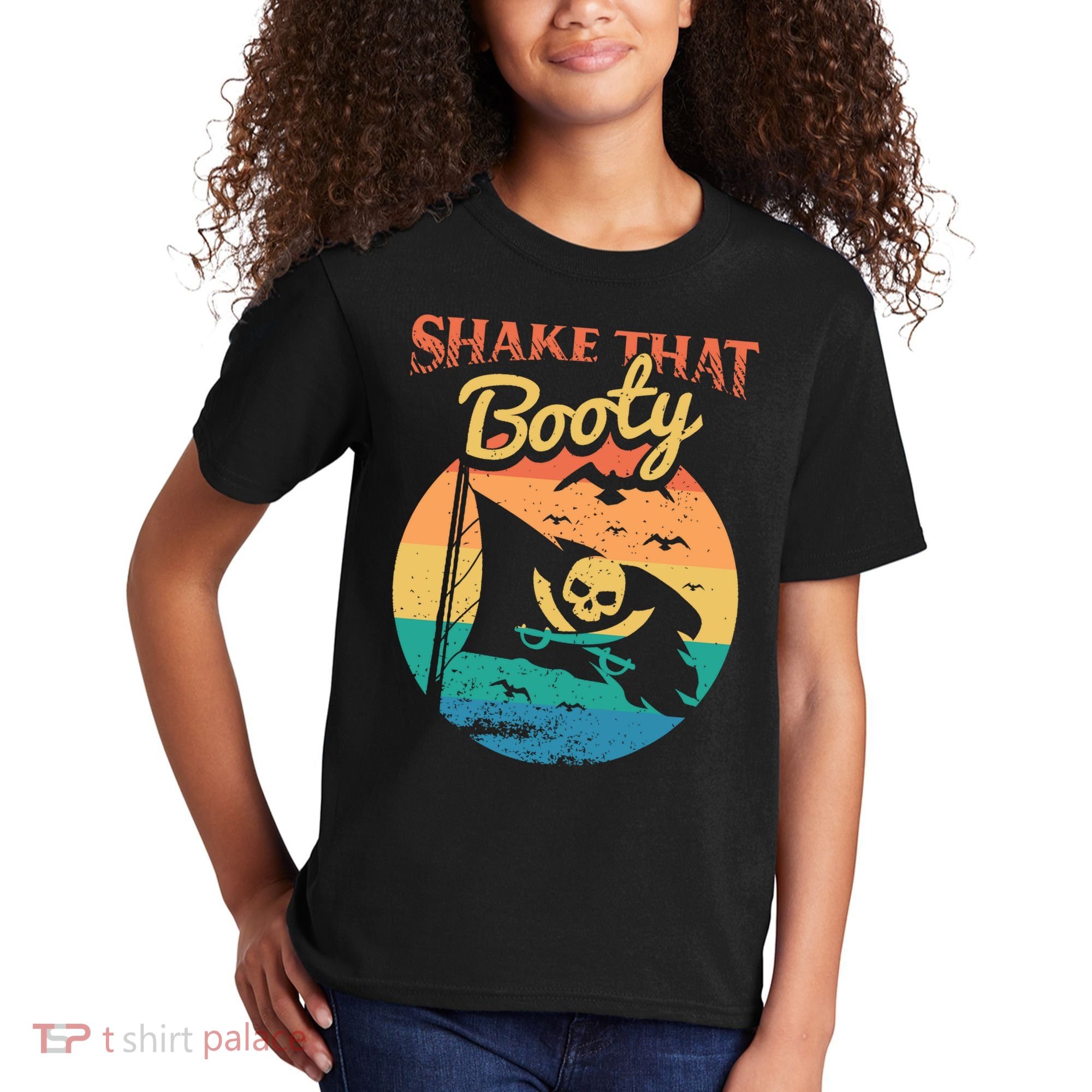 Funny Pirate Freebooter Buccaneer Caribbean Adventure Kids T-Shirt