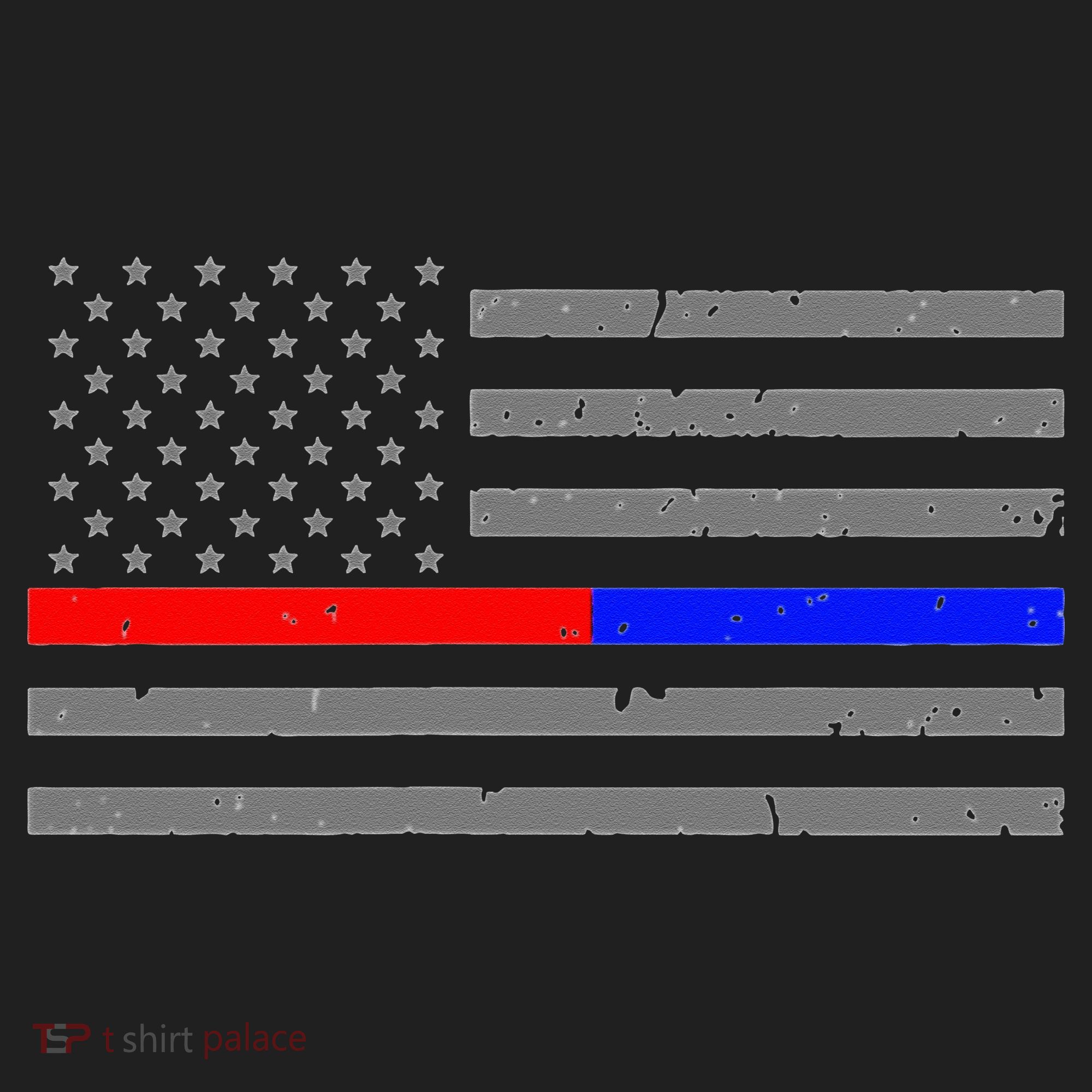 Firefighter Police Flag Thin Red Blue Line Women's Sweatshirt