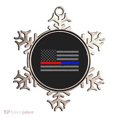 Firefighter Police Flag Thin Red Blue Line Ornament