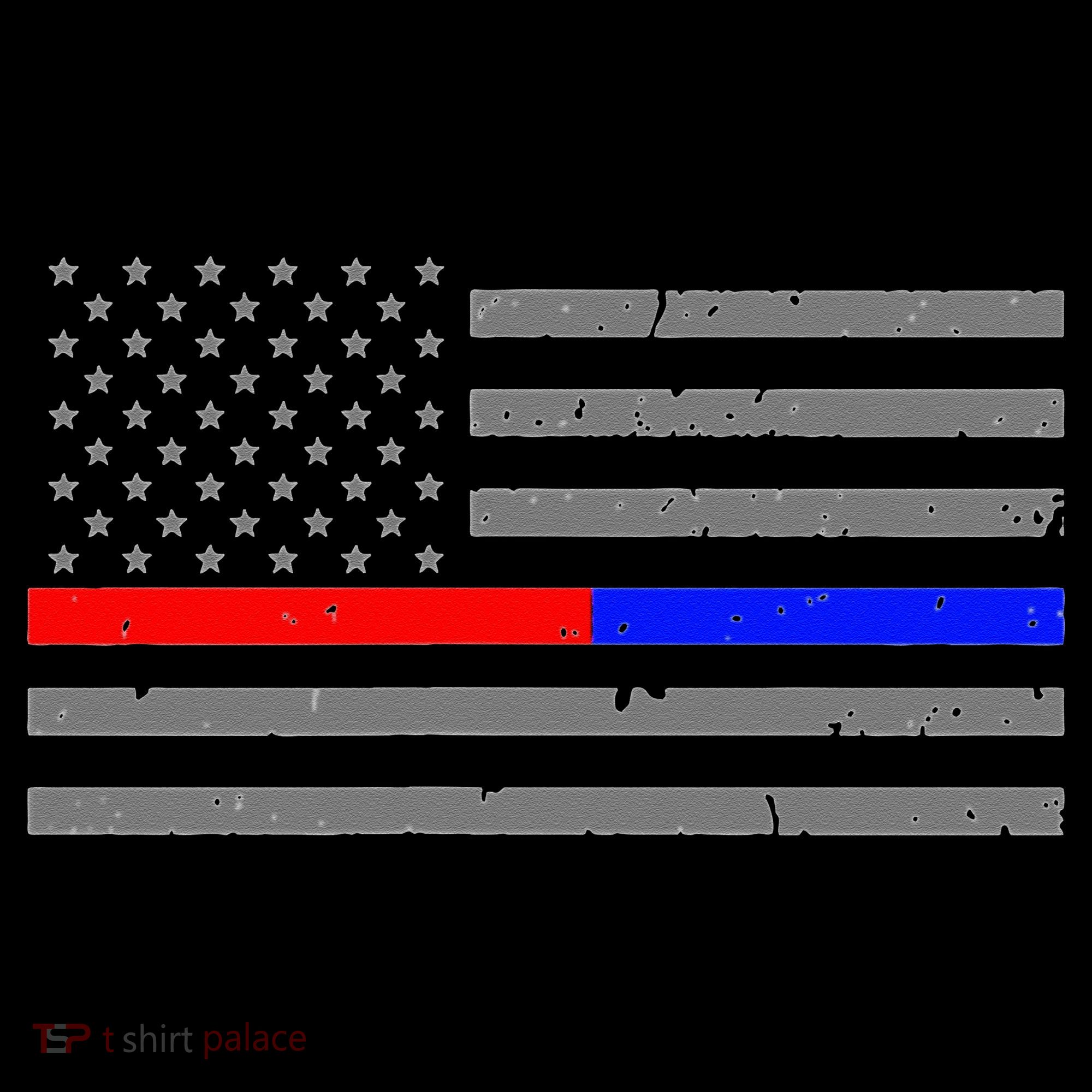 Firefighter Police Flag Thin Red Blue Line Women's Tank Top