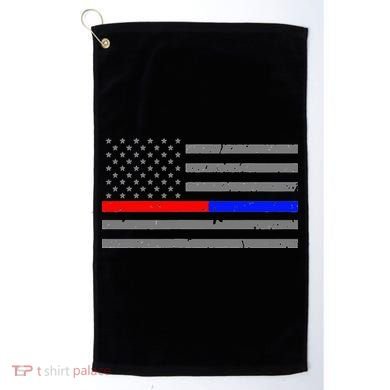 Firefighter Police Flag Thin Red Blue Line Golf Towel
