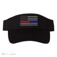 Firefighter Police Flag Thin Red Blue Line Visor thumb 0