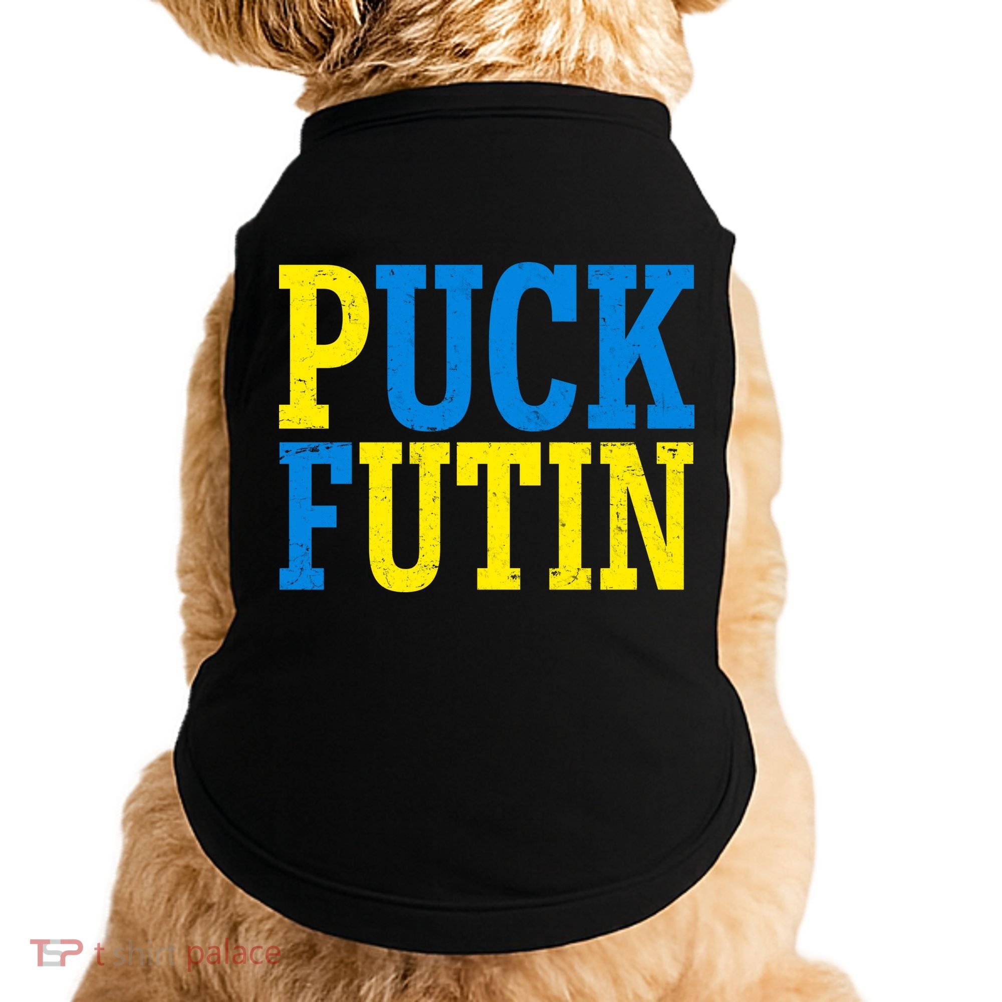 Funny Puck Futin Stand WIth Ukraine Doggie Tank