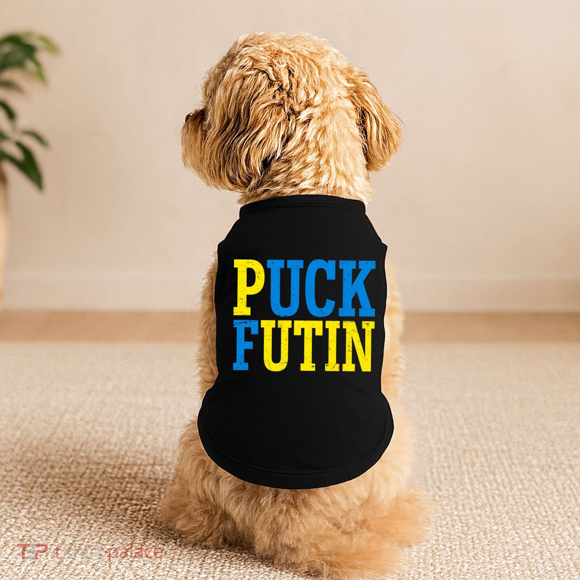 Funny Puck Futin Stand WIth Ukraine Doggie Tank