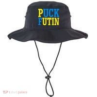Funny Puck Futin Stand WIth Ukraine Bucket Hat thumb 0