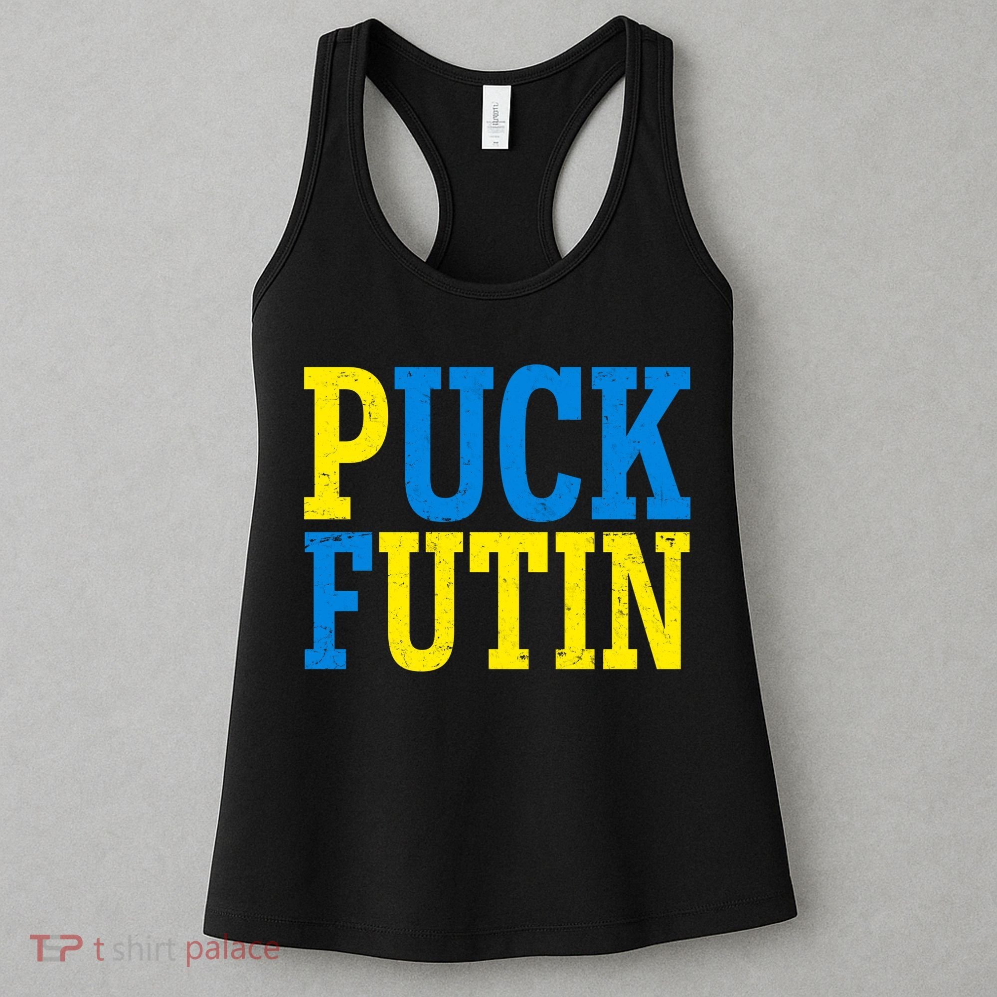Funny Puck Futin Stand WIth Ukraine Women's Tank Top