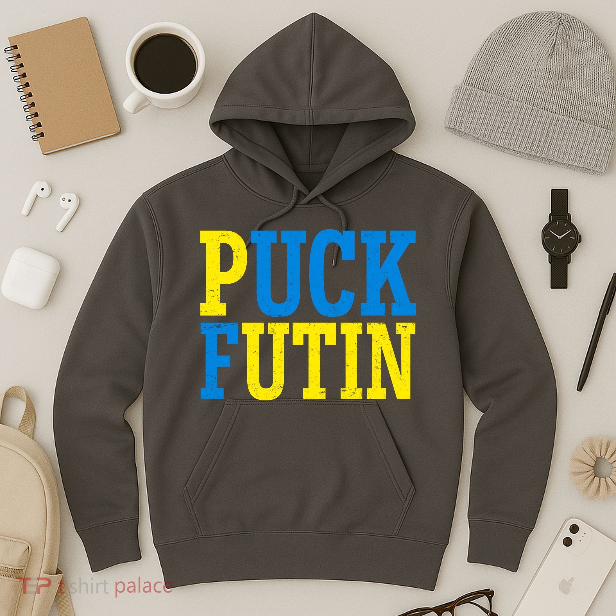 Funny Puck Futin Stand WIth Ukraine Hoodie