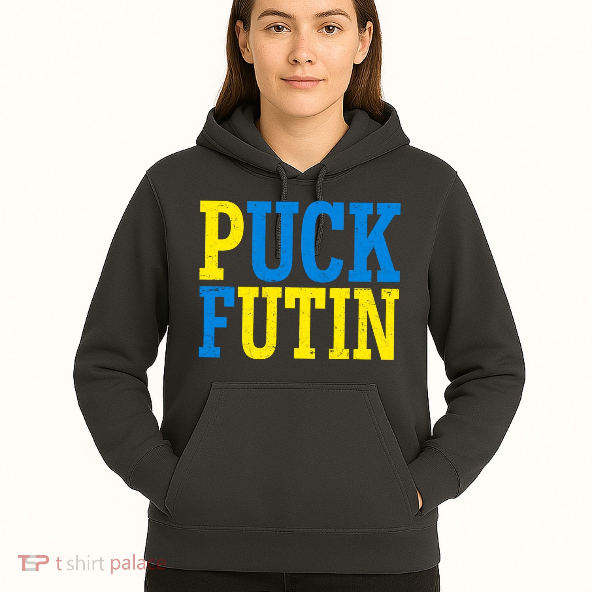 Funny Puck Futin Stand WIth Ukraine Hoodie