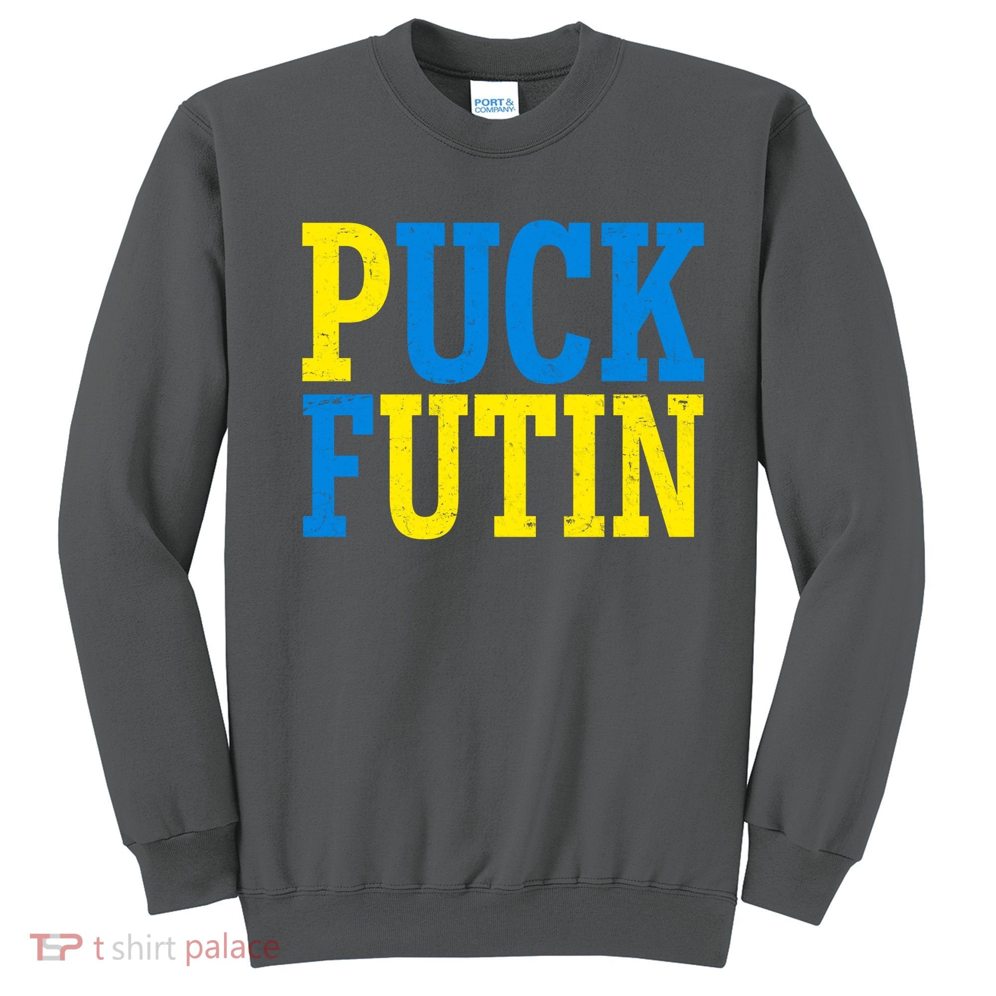 Funny Puck Futin Stand WIth Ukraine Sweatshirt