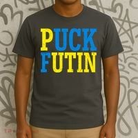 Funny Puck Futin Stand WIth Ukraine T-Shirt thumb 3