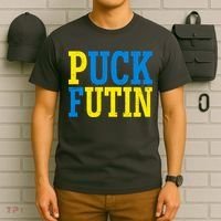Funny Puck Futin Stand WIth Ukraine T-Shirt thumb 6