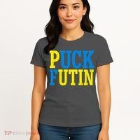 Funny Puck Futin Stand WIth Ukraine Women's T-Shirt thumb 4