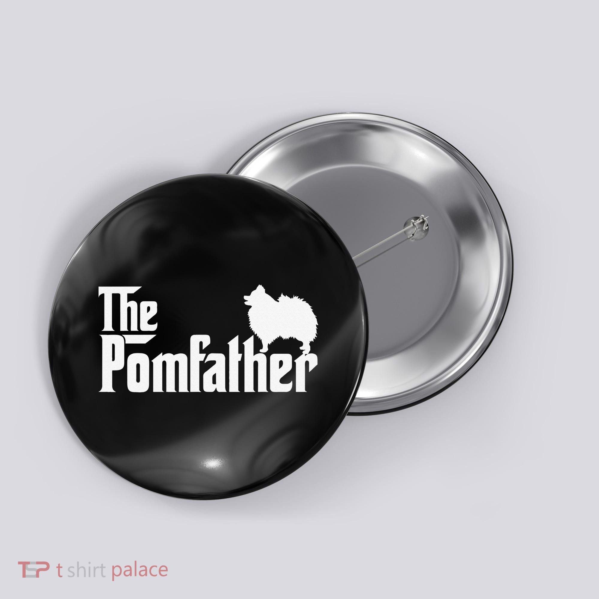 Funny Pomeranian Father Dad The Pom Father Dog Lover Button
