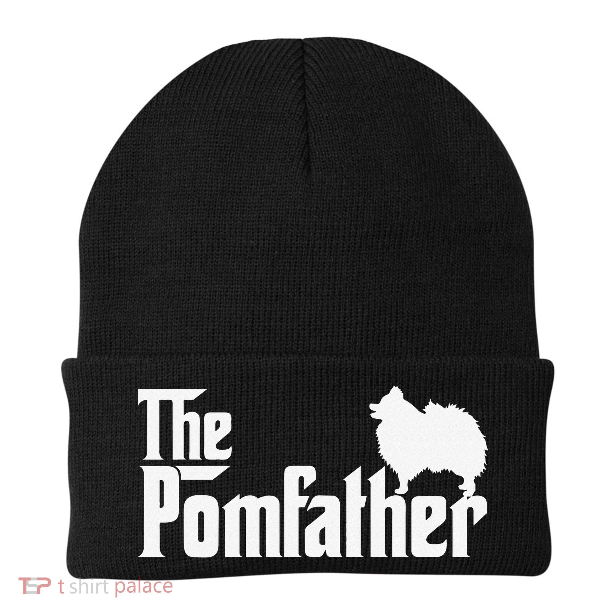 Funny Pomeranian Father Dad The Pom Father Dog Lover Beanie