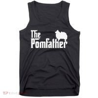 Funny Pomeranian Father Dad The Pom Father Dog Lover Tank Top thumb 0
