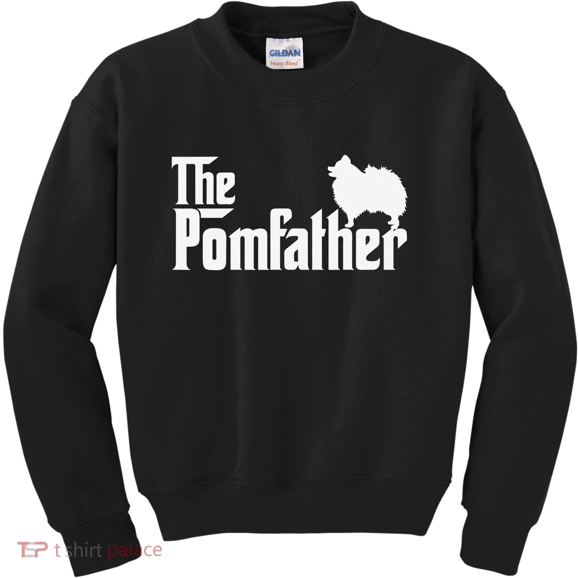 Funny Pomeranian Father Dad The Pom Father Dog Lover Kids Sweatshirt