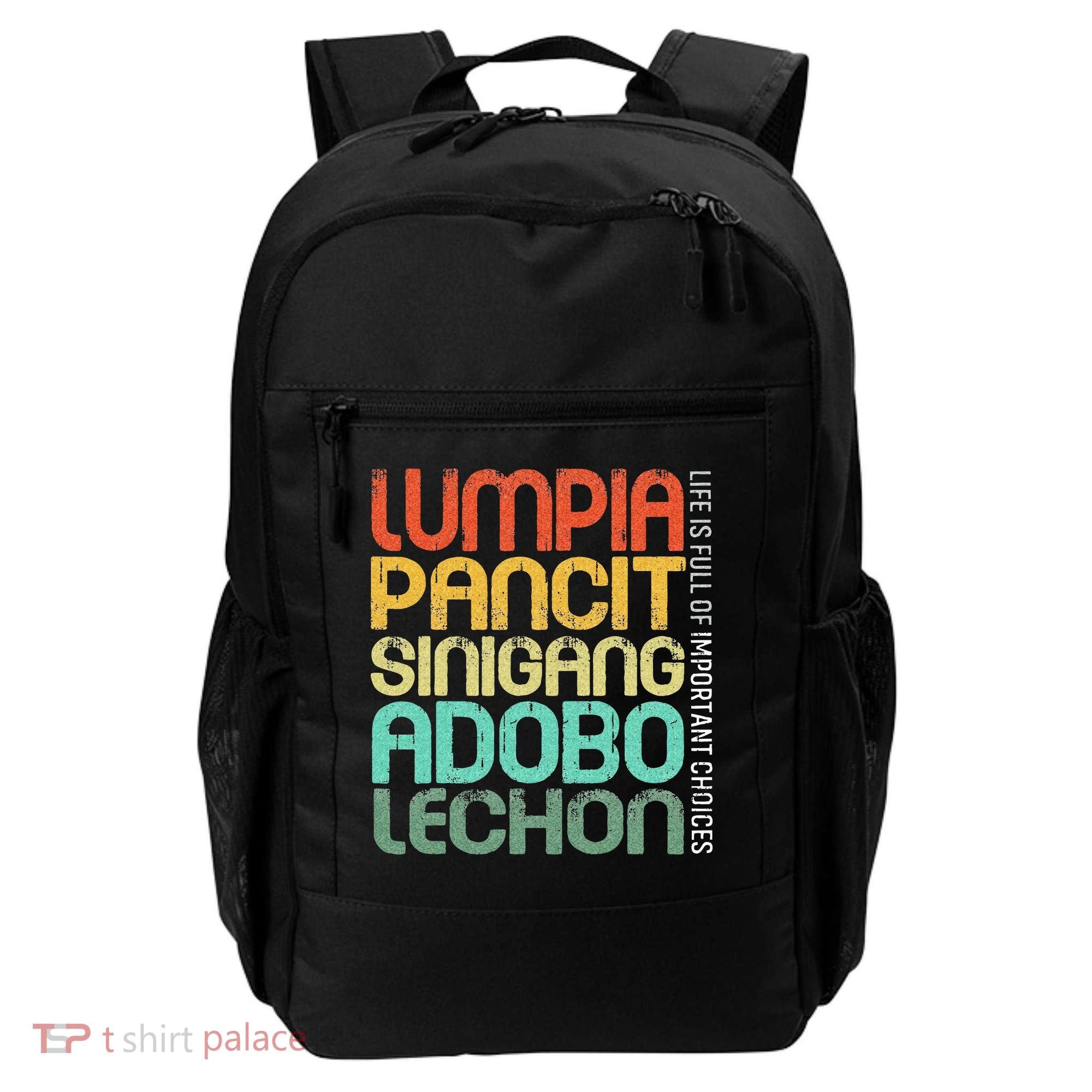 Filipino Philippine Food Lumpia Pancit Sinigang Adobo Lechon Backpack