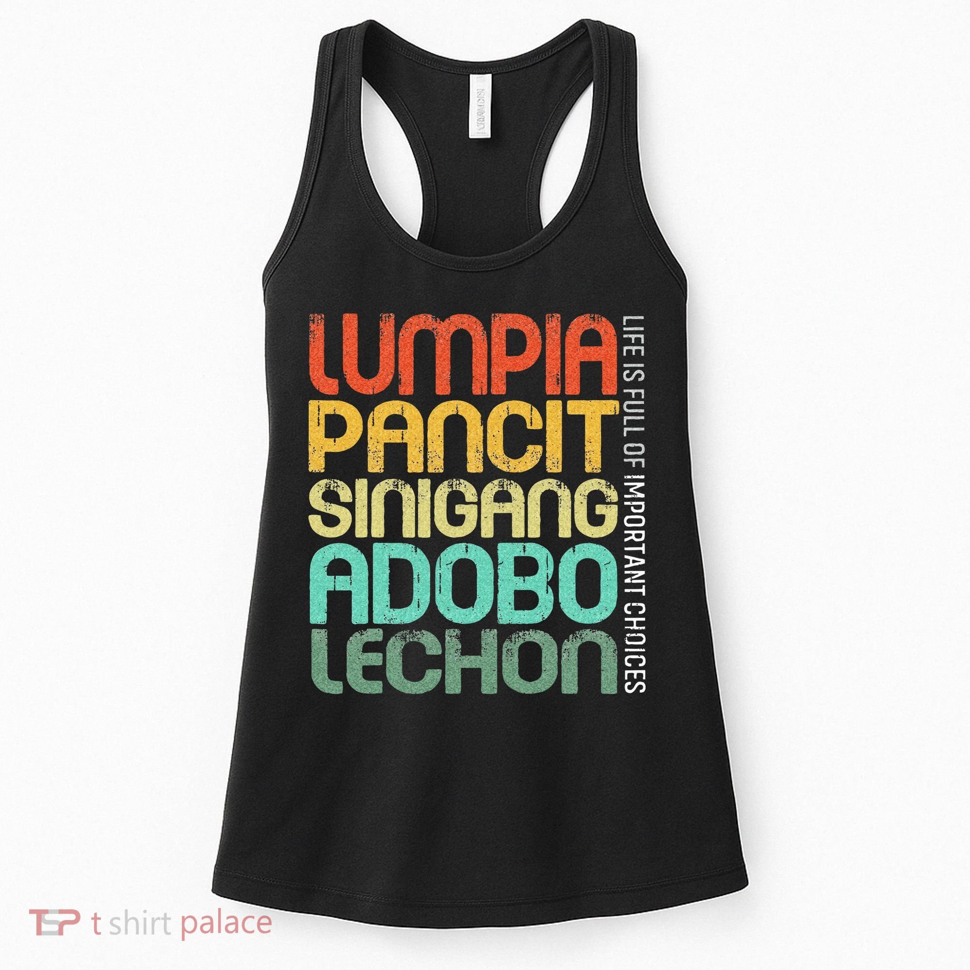 Filipino Philippine Food Lumpia Pancit Sinigang Adobo Lechon Women's Tank Top