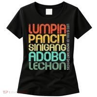 Filipino Philippine Food Lumpia Pancit Sinigang Adobo Lechon Women's T-Shirt thumb 0