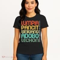 Filipino Philippine Food Lumpia Pancit Sinigang Adobo Lechon Women's T-Shirt thumb 4