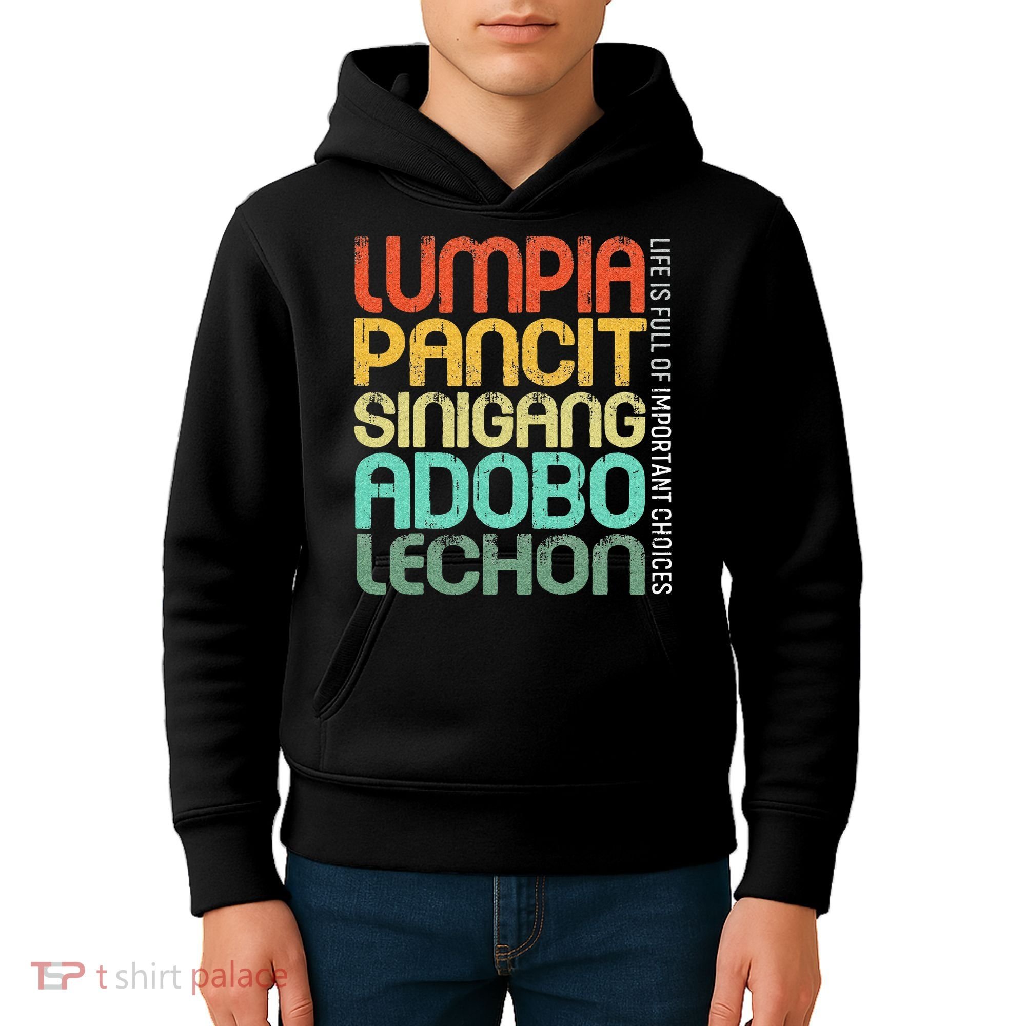 Filipino Philippine Food Lumpia Pancit Sinigang Adobo Lechon Kids Hoodie
