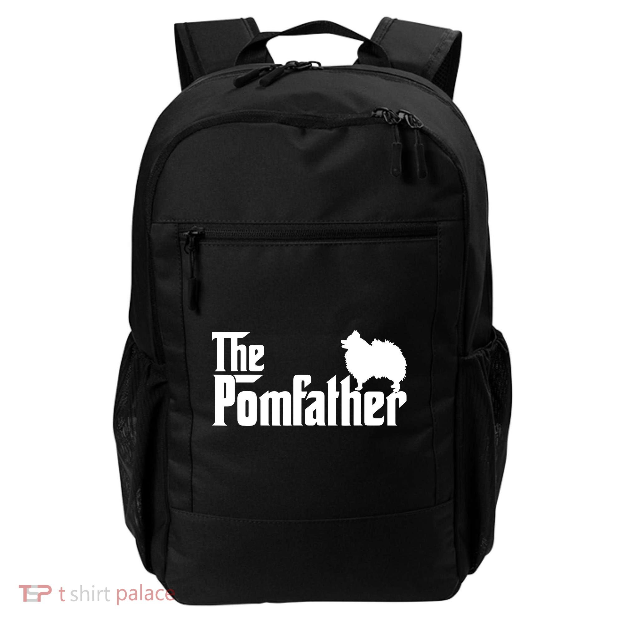 Funny Pomeranian Father Dad The Pom Father Dog Lover Backpack
