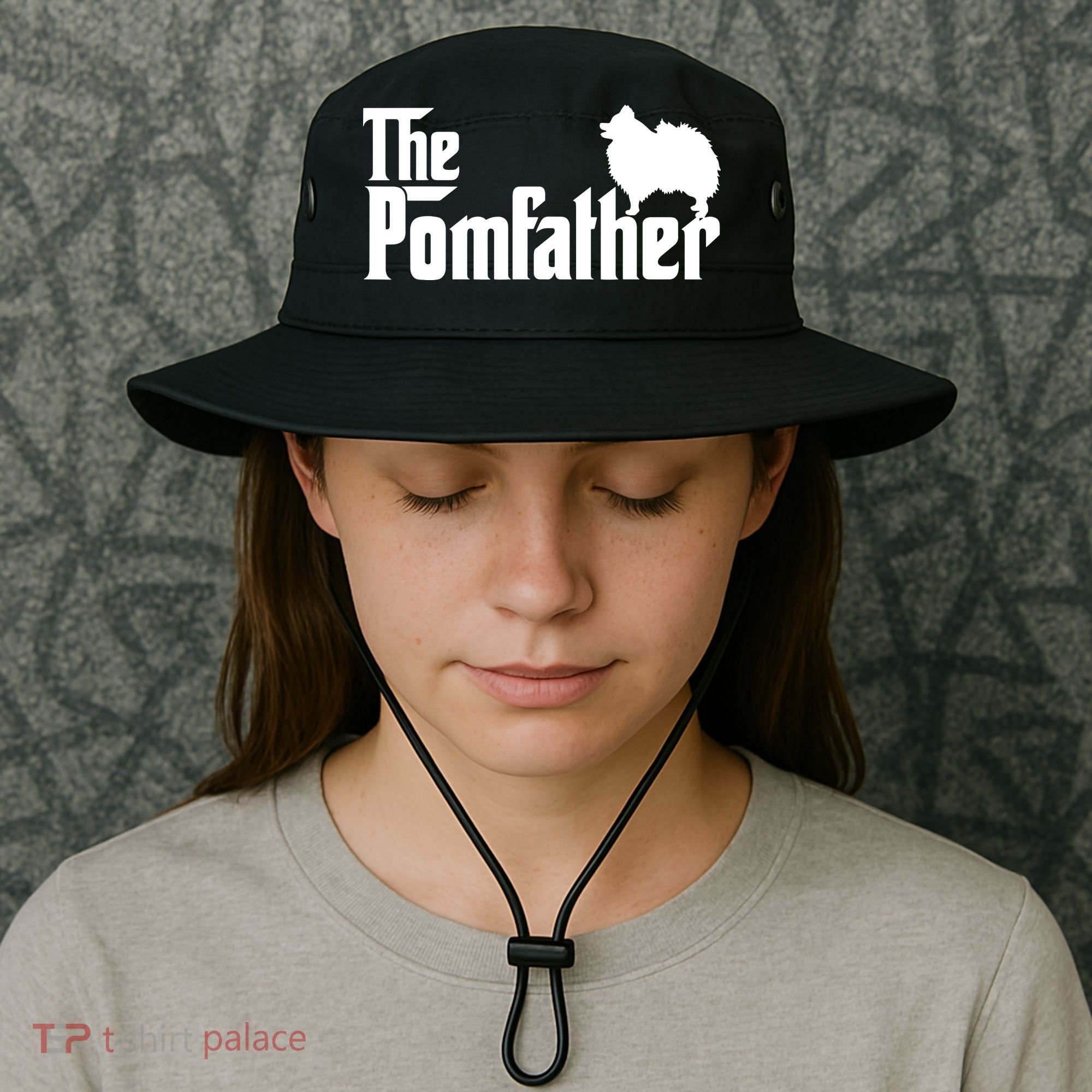 Funny Pomeranian Father Dad The Pom Father Dog Lover Bucket Hat
