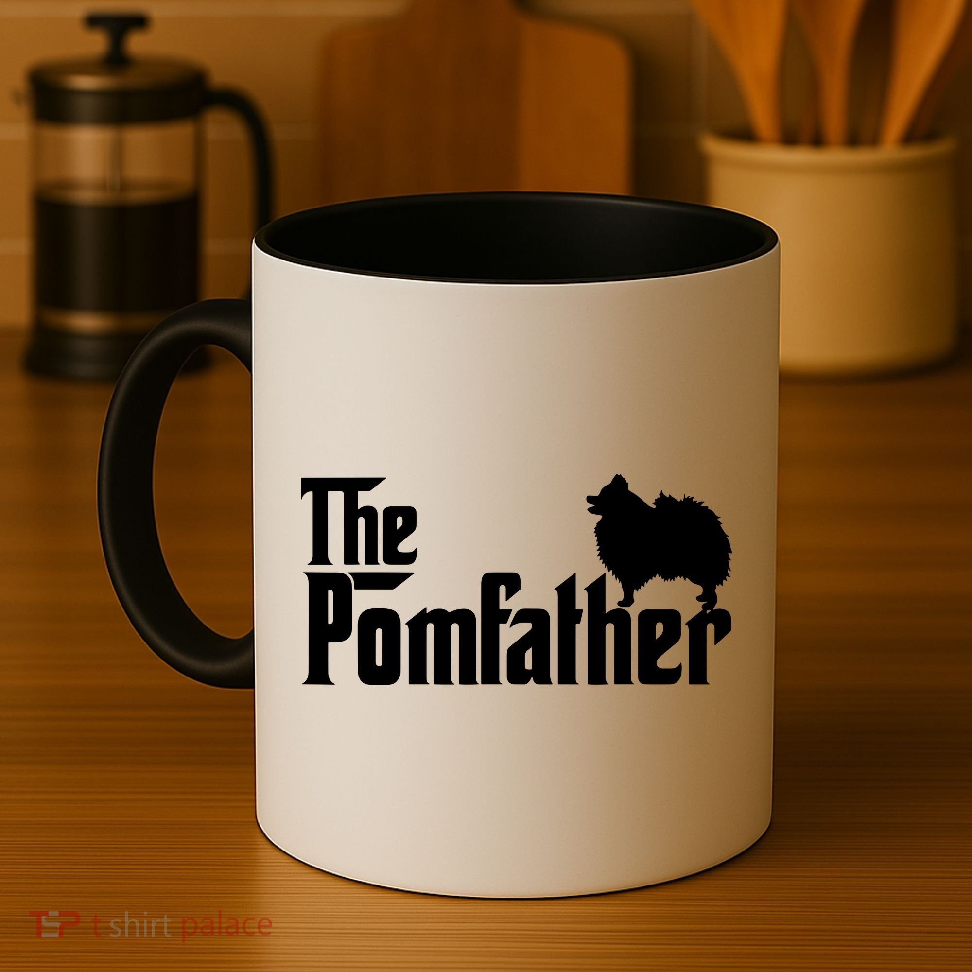 Funny Pomeranian Father Dad The Pom Father Dog Lover Coffee Mug