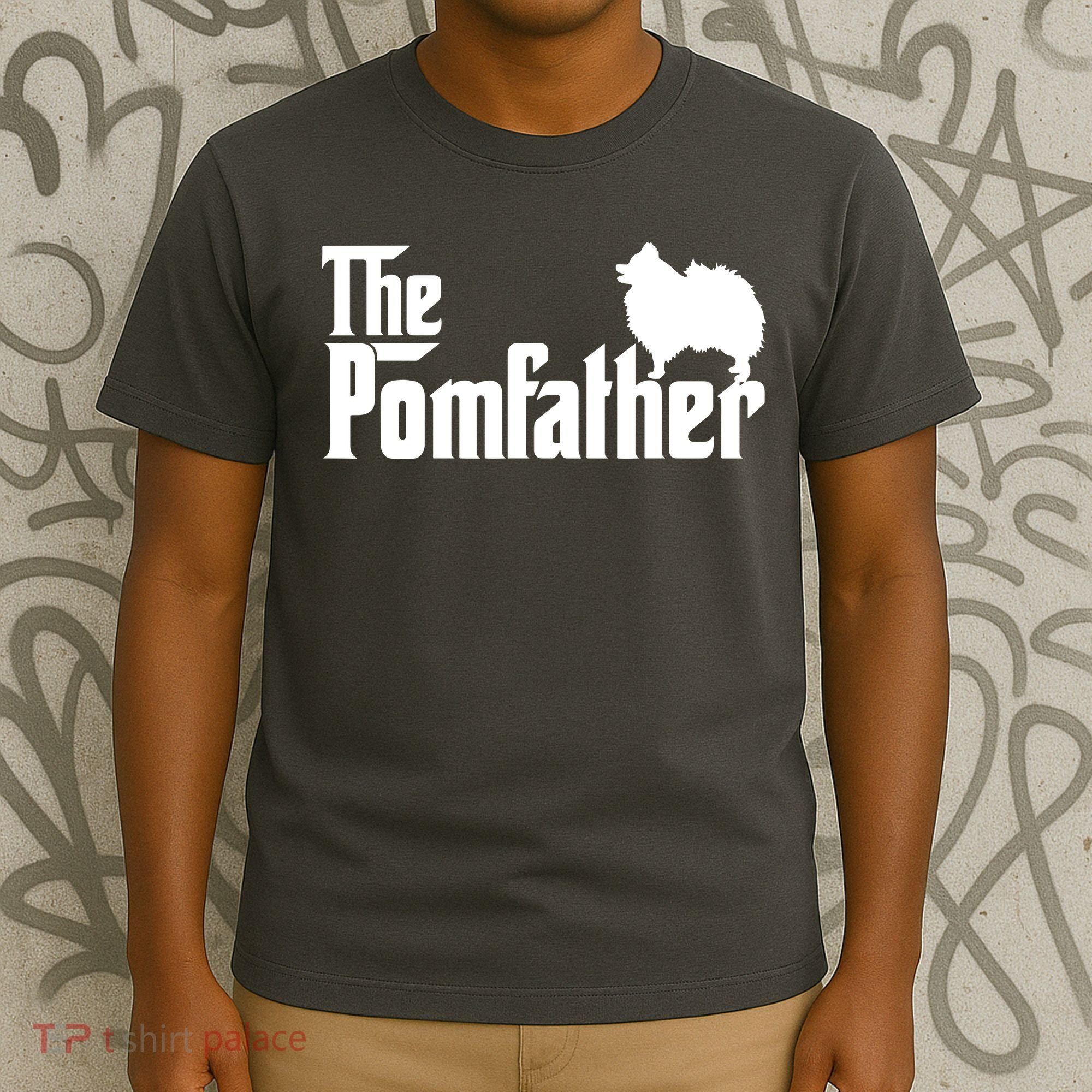 Funny Pomeranian Father Dad The Pom Father Dog Lover T-Shirt