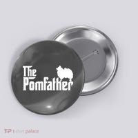 Funny Pomeranian Father Dad The Pom Father Dog Lover Button thumb 0