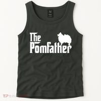 Funny Pomeranian Father Dad The Pom Father Dog Lover Tank Top thumb 2