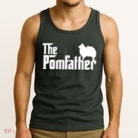 Funny Pomeranian Father Dad The Pom Father Dog Lover Tank Top thumb 3
