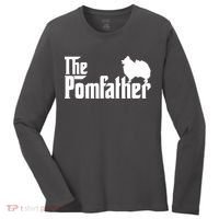 Funny Pomeranian Father Dad The Pom Father Dog Lover Women's Long Sleeve Shirt thumb 0