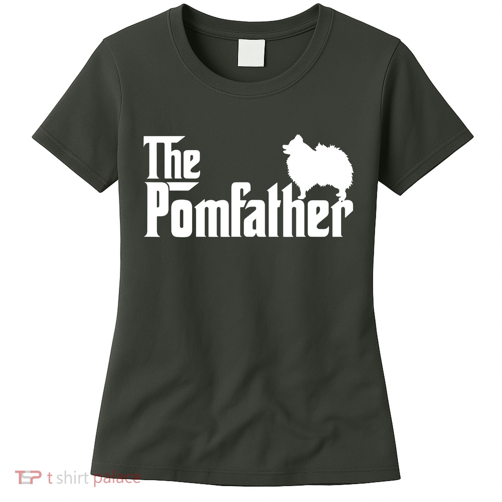 Funny Pomeranian Father Dad The Pom Father Dog Lover Women's T-Shirt
