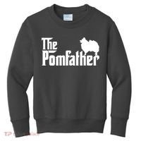 Funny Pomeranian Father Dad The Pom Father Dog Lover Kids Sweatshirt thumb 0