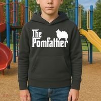 Funny Pomeranian Father Dad The Pom Father Dog Lover Kids Hoodie thumb 2