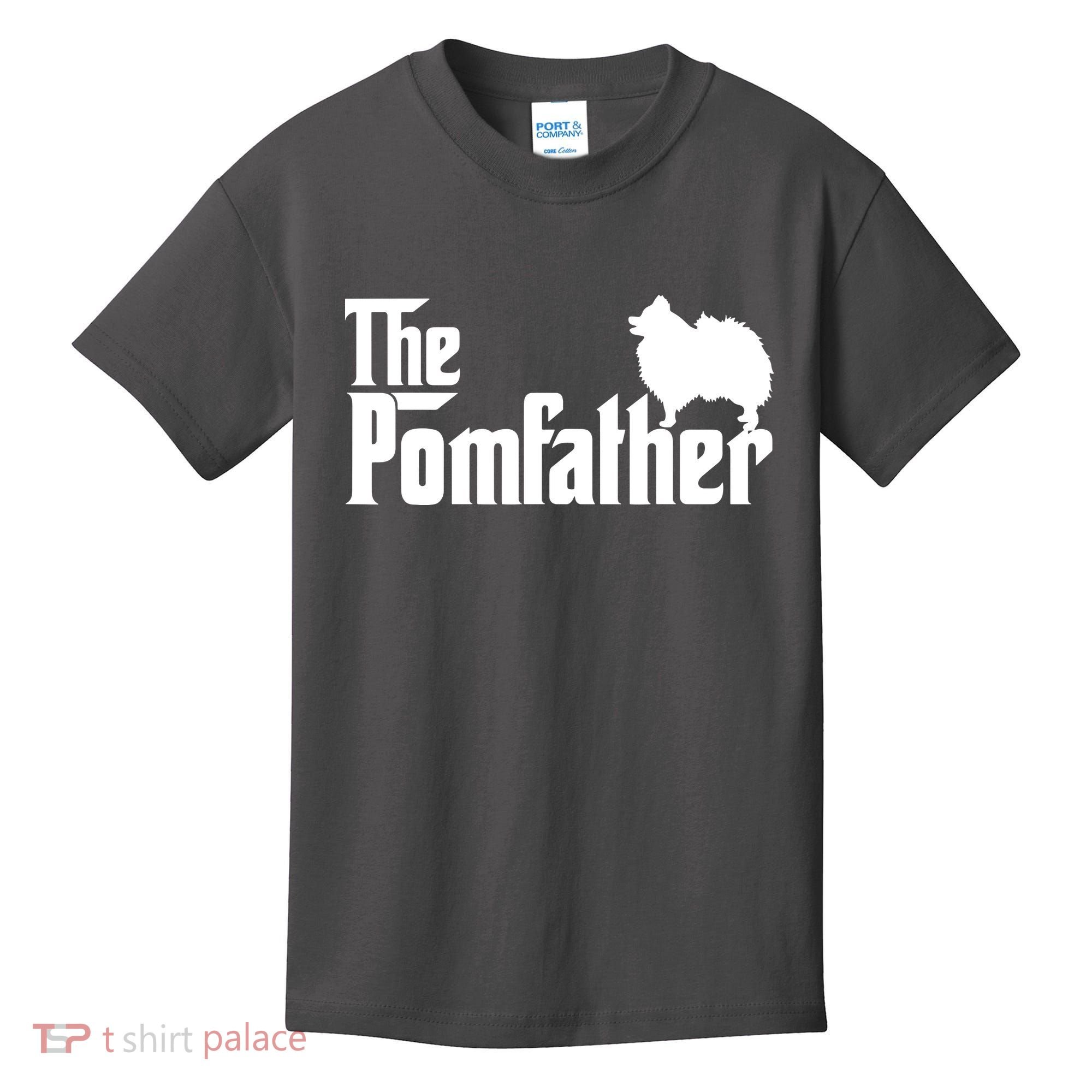 Funny Pomeranian Father Dad The Pom Father Dog Lover Kids T-Shirt