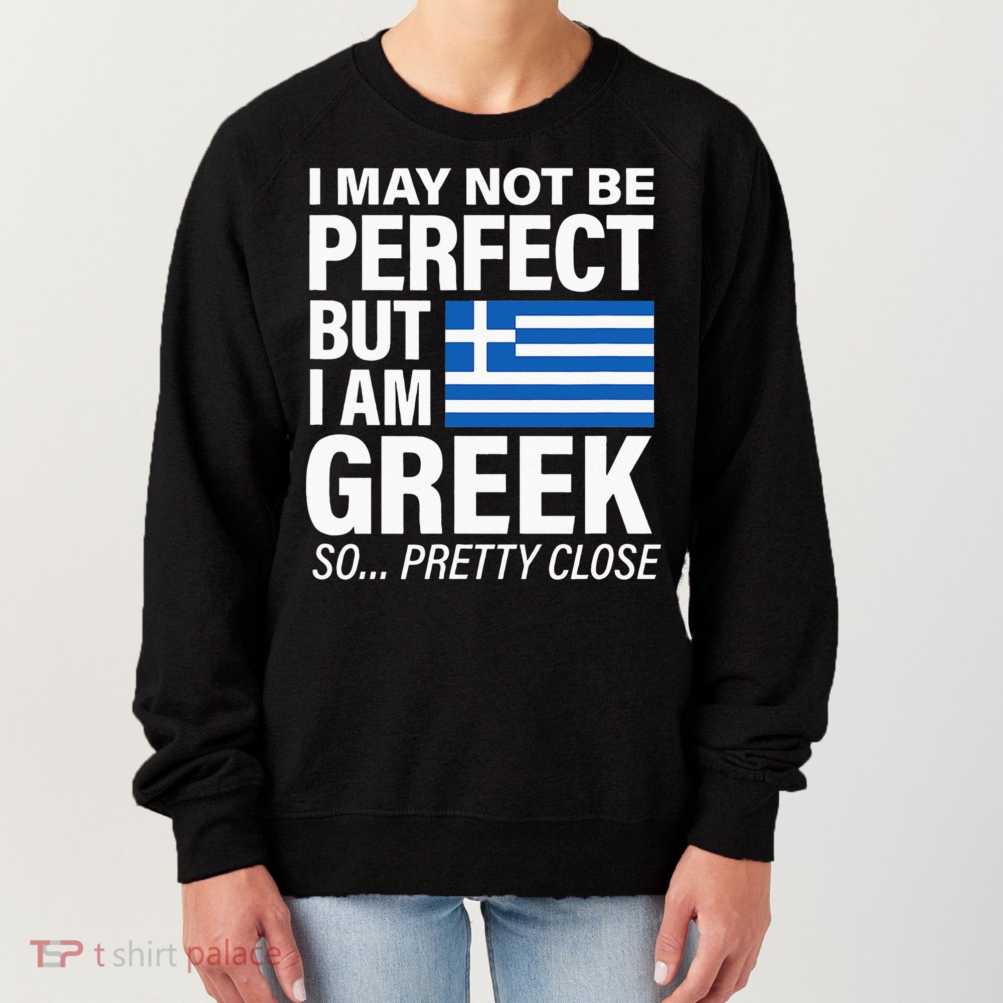 Funny Perfect Greek Flag I Love Greece Women's Sweatshirt