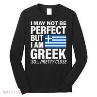 Funny Perfect Greek Flag I Love Greece Long Sleeve Shirt thumb 0