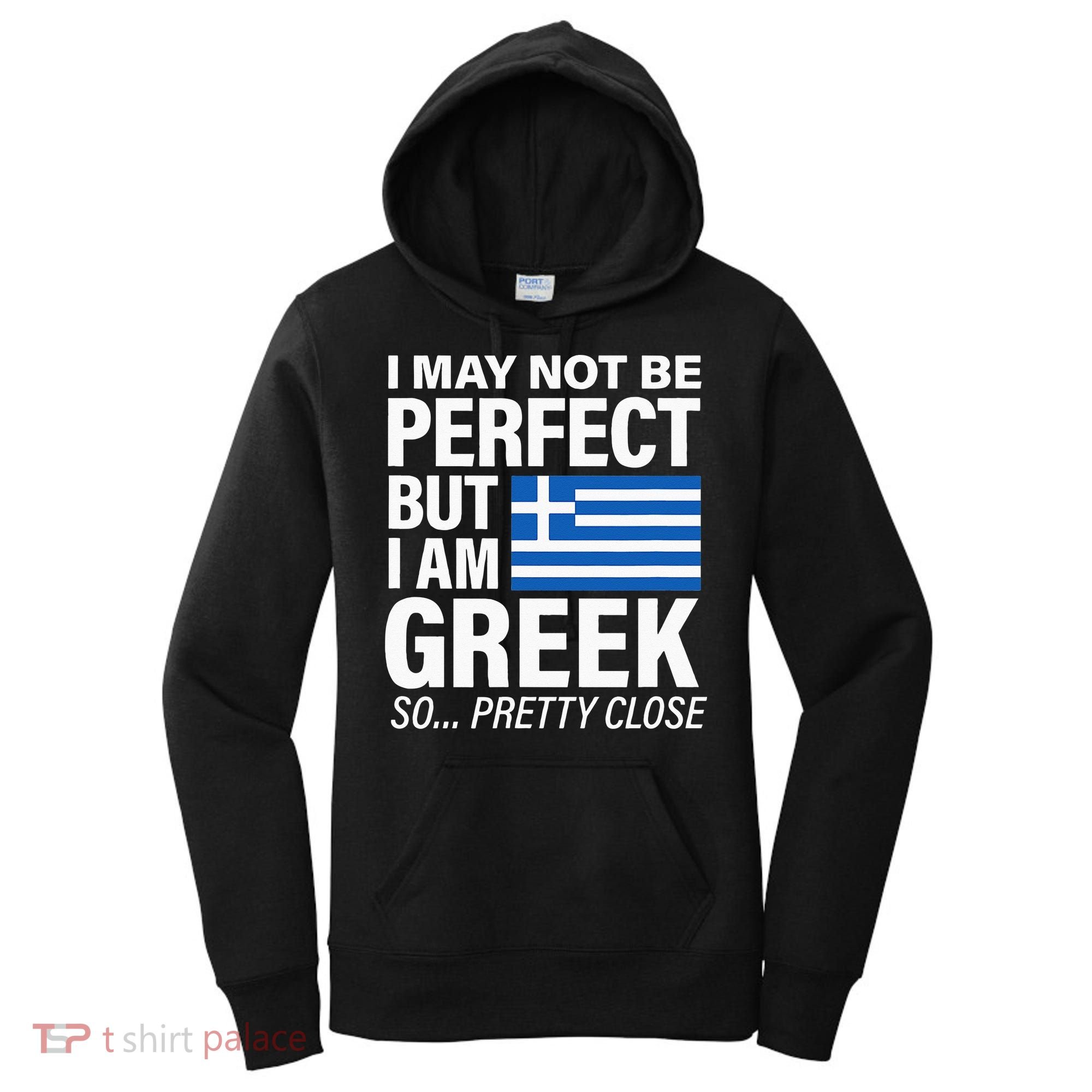 Funny Perfect Greek Flag I Love Greece Women's Hoodie
