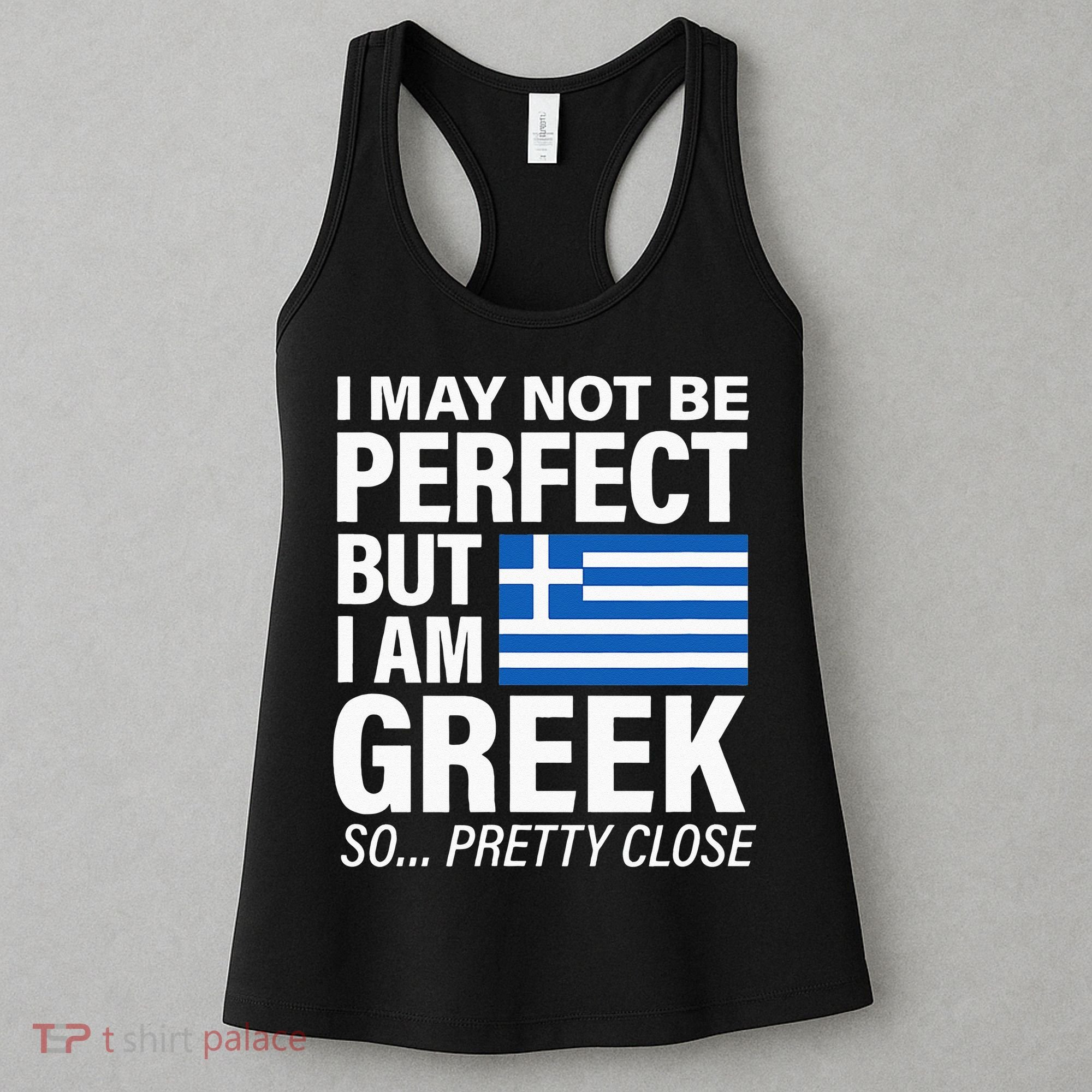 Funny Perfect Greek Flag I Love Greece Women's Tank Top