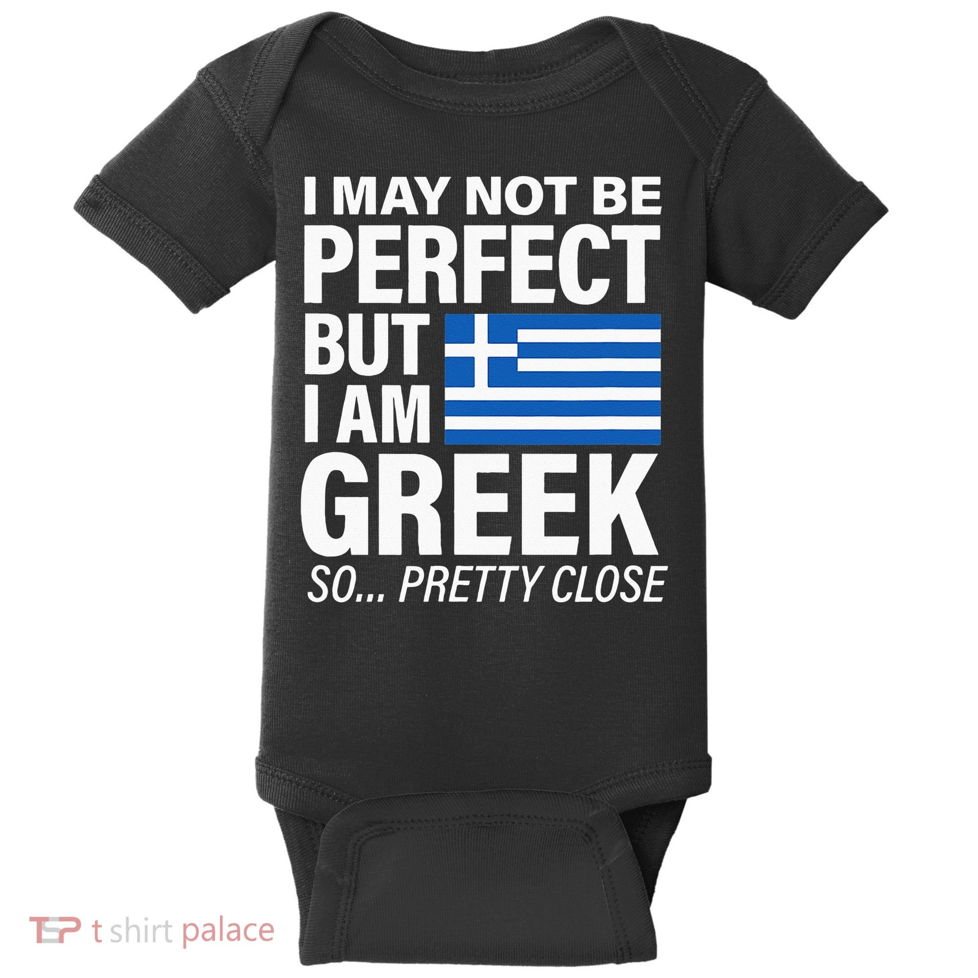 Funny Perfect Greek Flag I Love Greece Baby Bodysuit