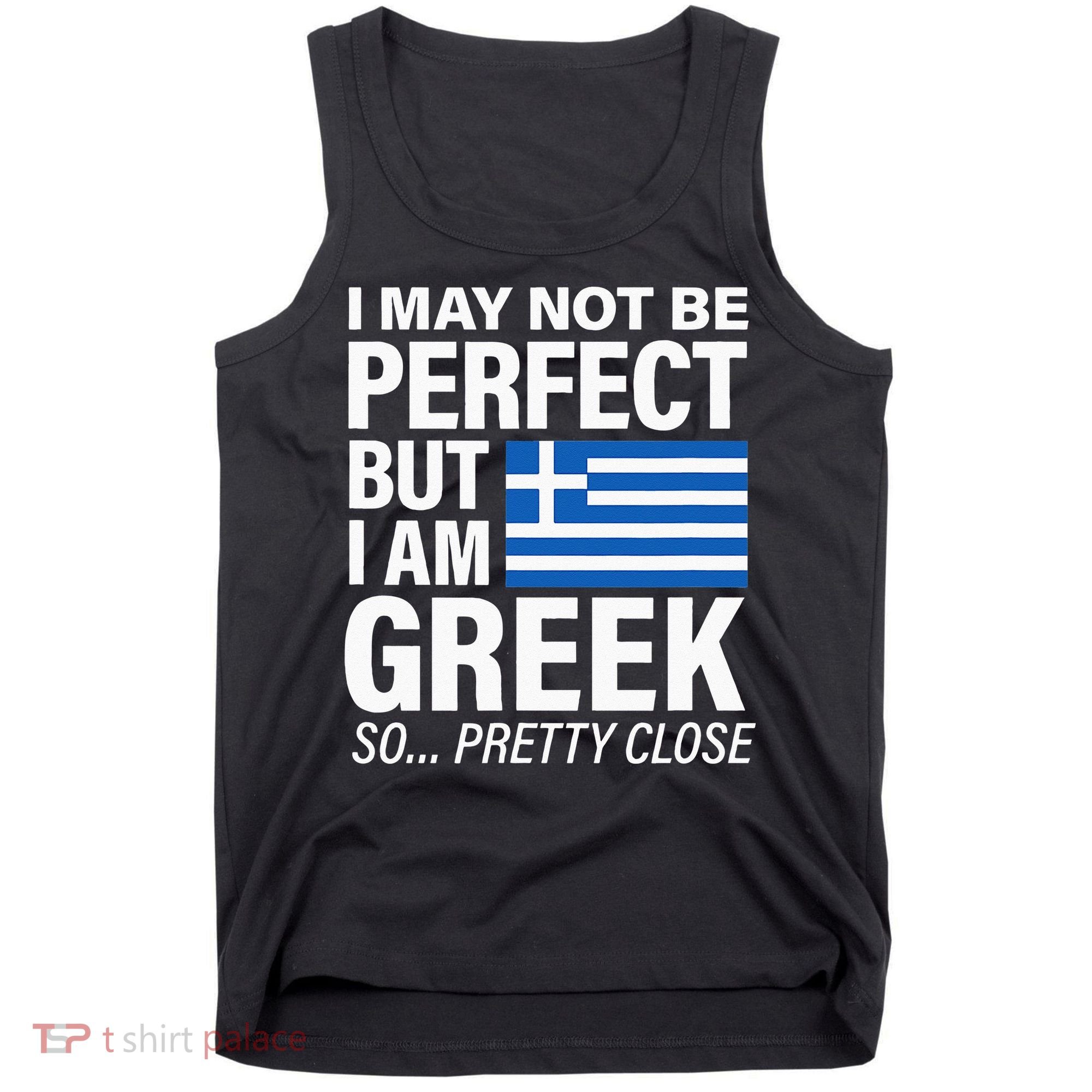 Funny Perfect Greek Flag I Love Greece Tank Top