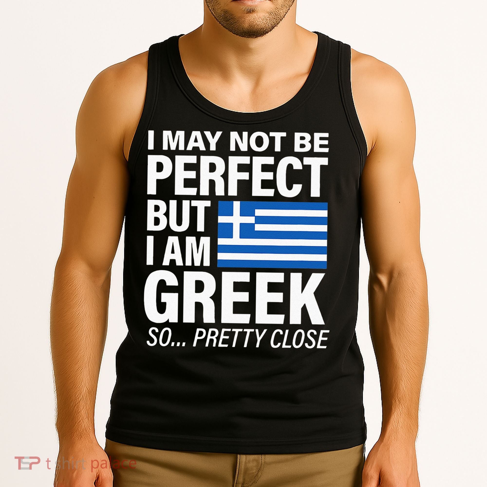 Funny Perfect Greek Flag I Love Greece Tank Top