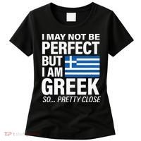 Funny Perfect Greek Flag I Love Greece Women's T-Shirt thumb 0