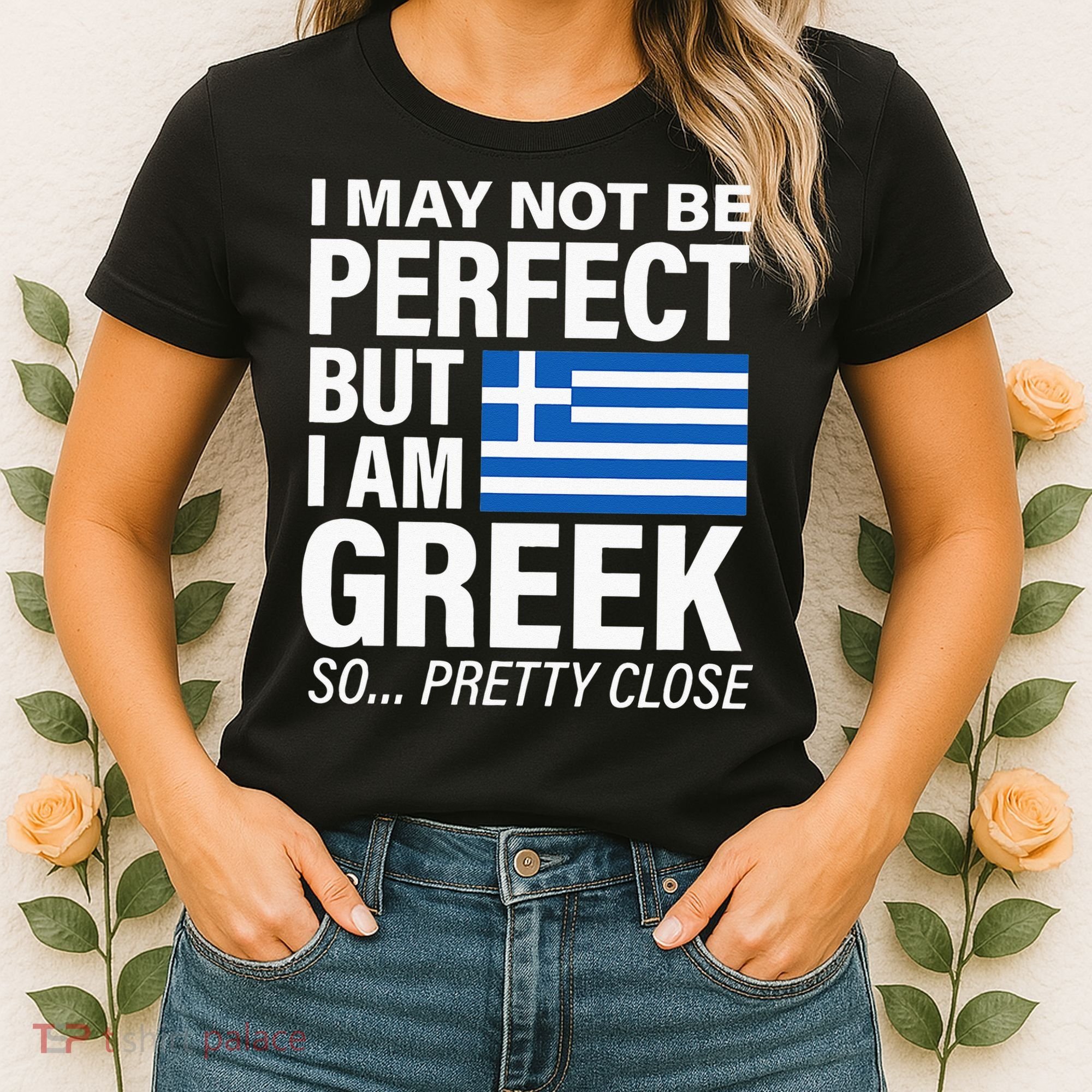 Funny Perfect Greek Flag I Love Greece Women's T-Shirt