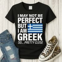 Funny Perfect Greek Flag I Love Greece Women's T-Shirt thumb 3