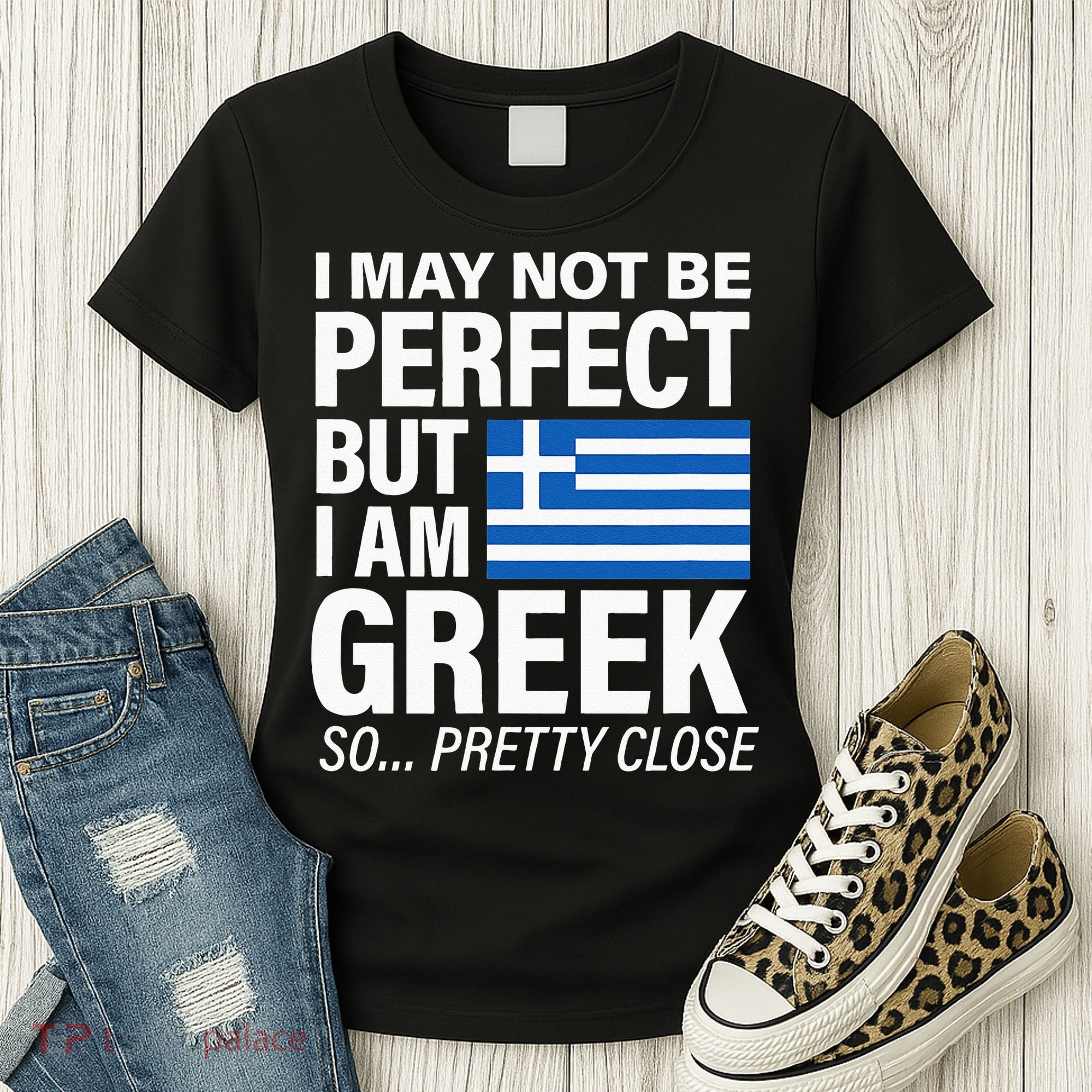 Funny Perfect Greek Flag I Love Greece Women's T-Shirt