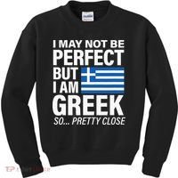 Funny Perfect Greek Flag I Love Greece Kids Sweatshirt thumb 0
